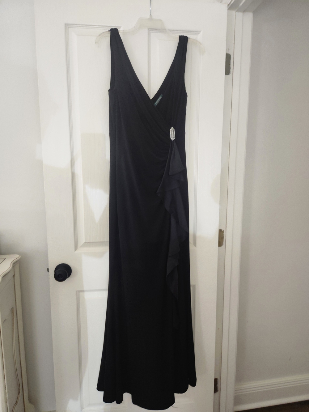 Lauren Ralph Lauren- Elegant Black Sleeveless Evening Gown SZ10